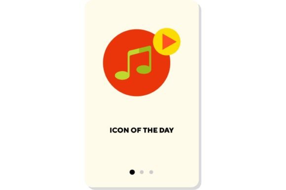 Audio File Flat Icon: Media Player Isola