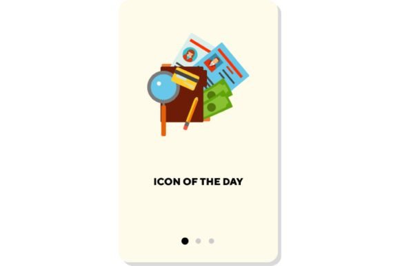 Personnel Search Flat Icon: Employee & Co