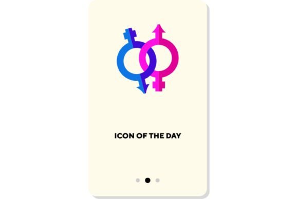Pregnancy Flat Icon: Gender Symbols Isol