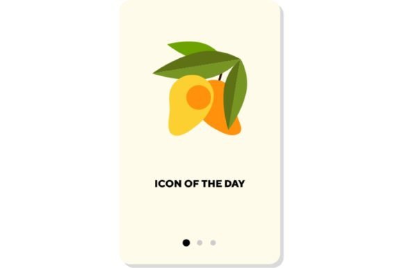 Ripe Fruits Flat Icon: Mango Isolated Sign