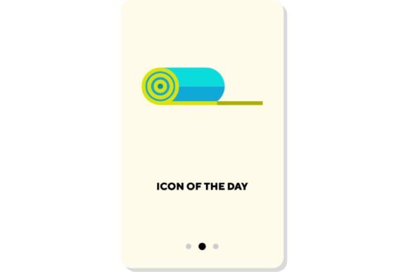 Stretching Flat Icon. Relaxation Yoga Ma: Visualizing Wellness in Digital Design