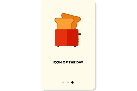 Understanding the Sandwiches Flat Icon and Toaster Isolated Sign in Modern Web Design