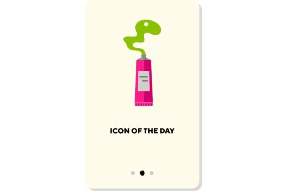 Workplace Accessories Flat Icon: Oil Pai